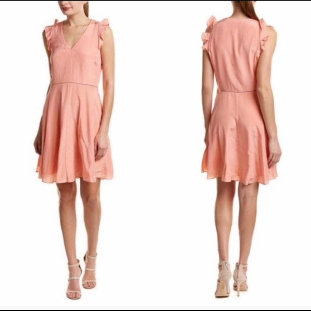 Rebecca Taylor Silk Ruffle Dress $375 NWT size 0